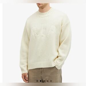 Represent Rep Knit Jumper In Oat Mens Size Medium